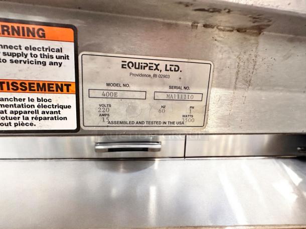 Sodir 400E Electric Crepe Maker, 220V, serial MA111110, in superb condition. Fully tested and operational.