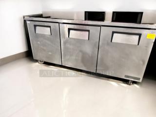 True TWT-72 3-door worktop refrigerator in excellent condition, stainless steel, 115V, fully tested and working.