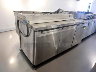 Continental SW72-AS-BS 72" stainless steel worktop refrigerator, excellent condition, 115V, fully tested and working.
