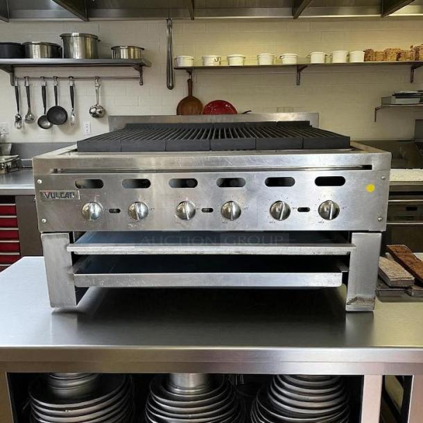 Vulcan VACB36 Achiever Series 36"W gas charbroiler, 108 kBTU, radiant, fully tested, excellent condition, visible controls.