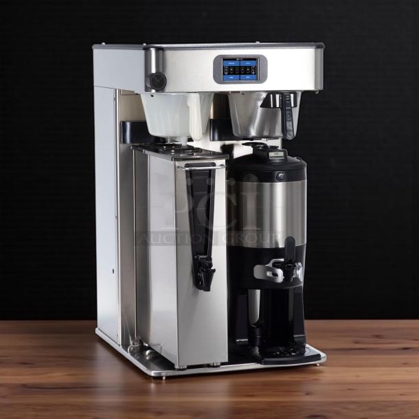 BUNN ITCB TWIN high volume tea/coffee brewer, Model 52400.0000, fully tested, stainless steel finish, digital display.