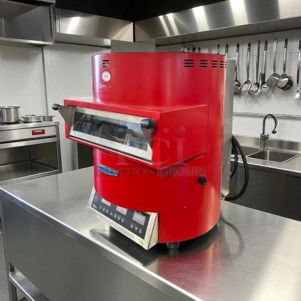 TurboChef FIRE ventless pizza oven, model FRE-9600-1, red, like new, fits 14" pizza, 6 preset timers, fully tested.
