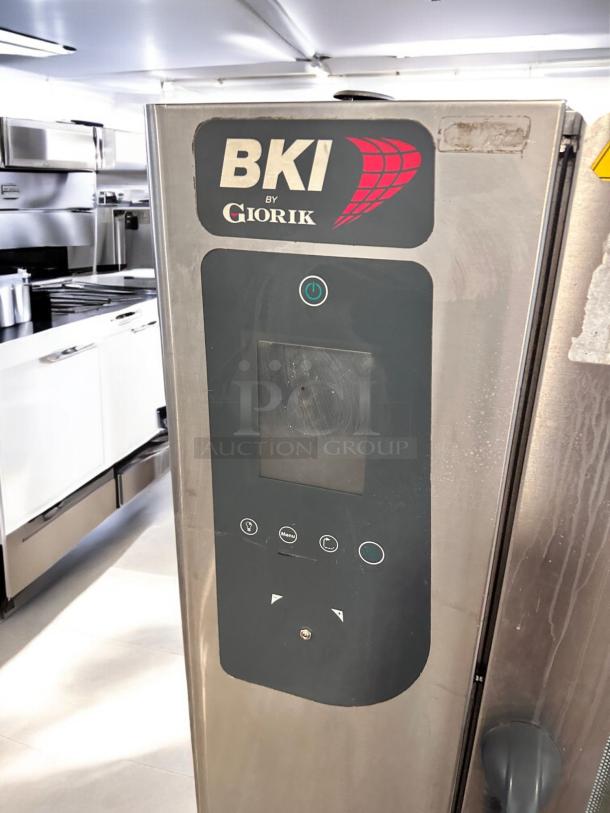 Brand new BKI Giorik ABTE101R electric combi oven, 208V 3PH, fully tested and operational, sleek design, control panel visible.