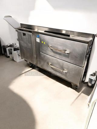 Randell 9260M 2-Drawer Refrigerated Chef Base, excellent condition, 115V, fully tested, stainless steel, visible model label.