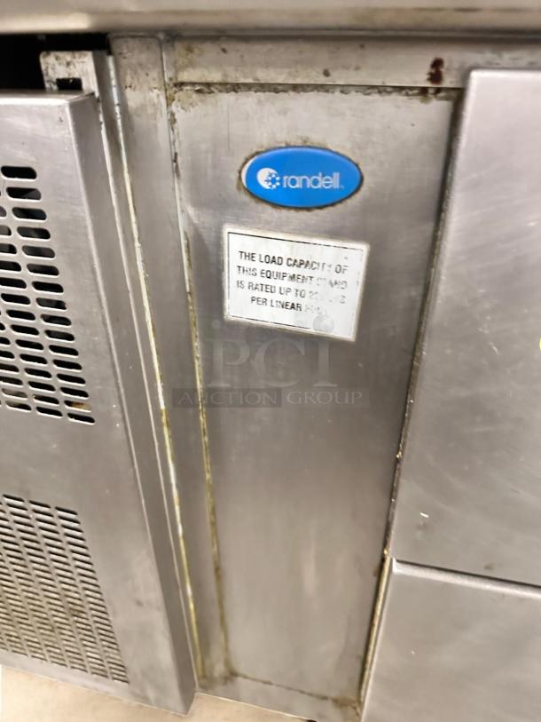Randell 9260M 2-drawer refrigerated chef base in excellent condition, 115V, fully tested. Randell logo and capacity label visible.