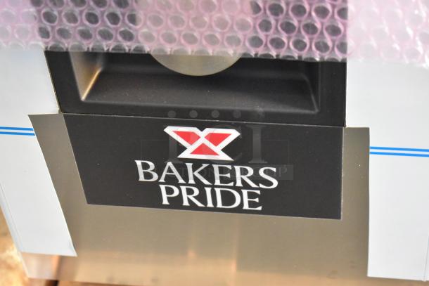 BRAND NEW! Bakers Pride AEHE061R stainless steel commercial electric combi convection oven. Model AEHE061R label visible.
