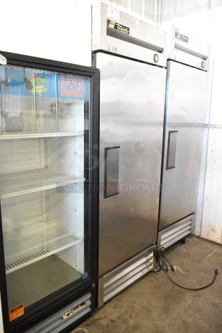 2017 True T-19F commercial freezer, stainless steel, single door, poly-coated racks, 115V, 1 phase, lightly used.