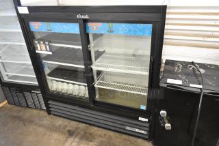2024 True GDM-41SL-48-HC-LD commercial cooler, metal, 2-door, poly-coated racks, 115V, 1 phase, good condition.