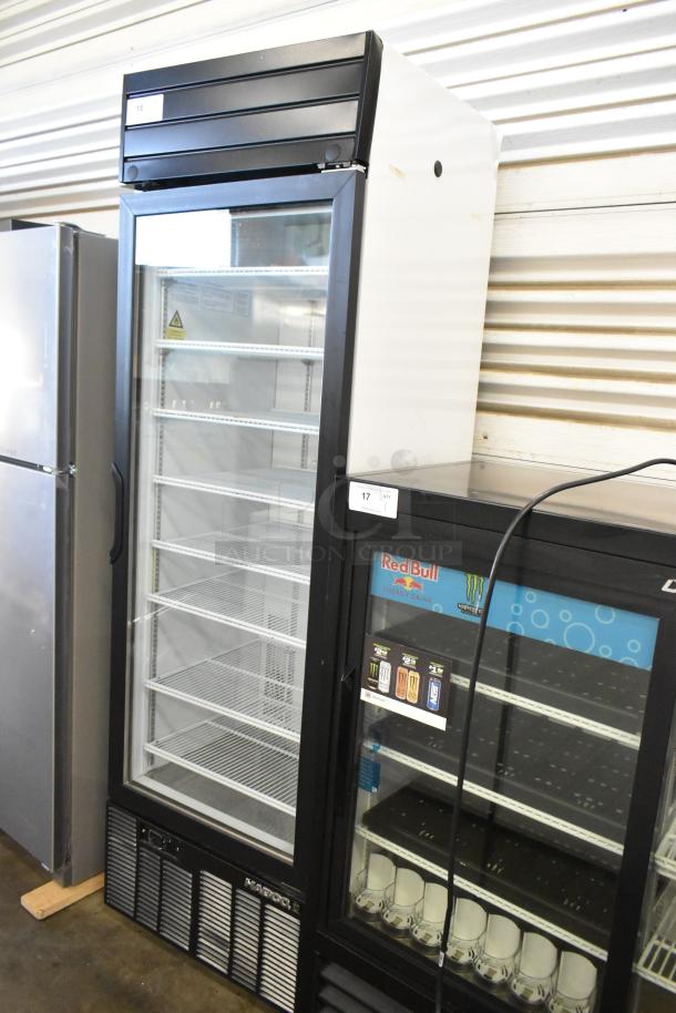 2019 Habco SE18 commercial cooler, single door, metal body, poly-coated racks, 115V, 1 phase, excellent condition.