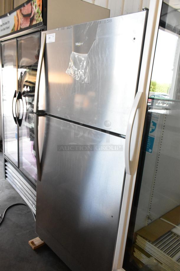 2025 Whirlpool WRT311FZDM05 stainless steel fridge with freezer, brand new, scratch and dent, 115V, 1 phase.