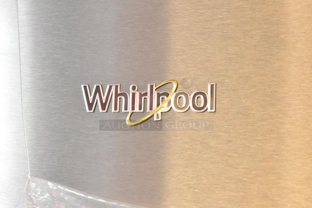 Whirlpool WRT311FZDM05 cooler, stainless steel, brand new with scratches and dents, 115V, 1 phase.