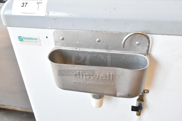 Excellence HL-11HC Ice Cream Dipping Cabinet with Dipwell, 115V, 1 Phase, metal construction, brand label on side.