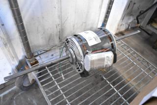 US Motors K55HXRBW-1840 motor, 120V, 1 phase, in good condition. Visible label with model and serial number.