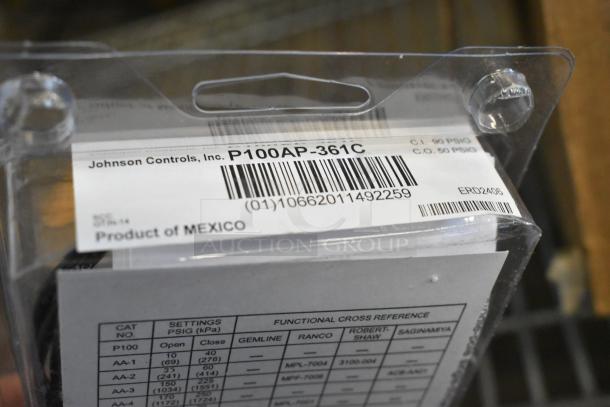 Encapsulated Pressure Control, model P100AP-361C by Johnson Controls, visible label with barcode and "Product of Mexico".