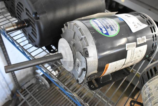 Dual motors, Marathon WG55T8O15516A and US Motors J63WZBKH-0246, 208/230/460V, 3 phase, industrial condition.