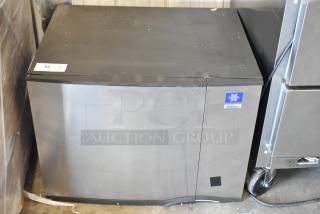 Manitowoc SD0452A stainless steel commercial ice head, 115 volts, 1 phase, visible Manitowoc logo, slightly used condition.