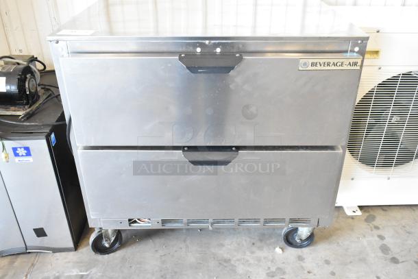 Beverage Air UCFD36AHC-2 stainless steel 2-drawer commercial freezer on casters, 115V, 1 phase.