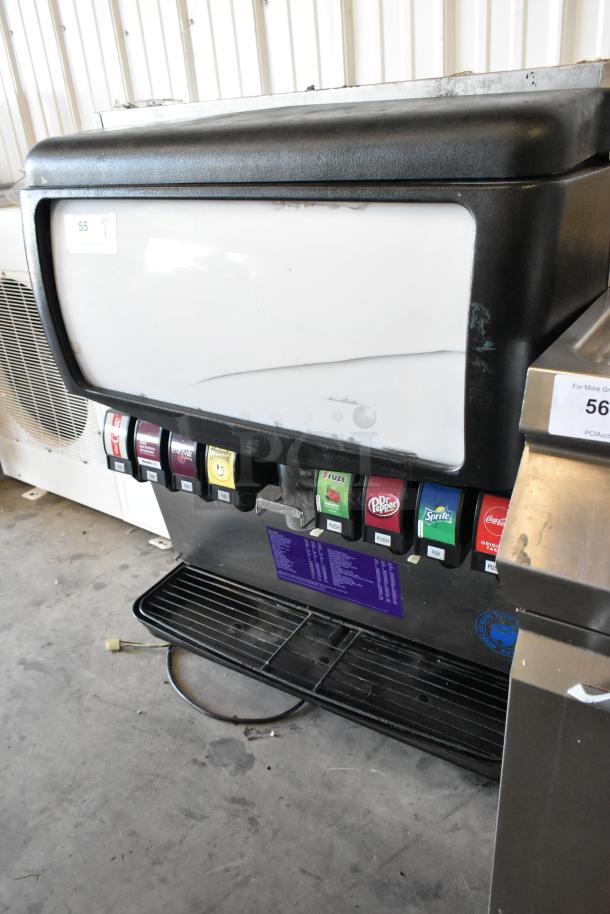 Cornelius ED200-BCHZ stainless steel commercial countertop beverage machine, 8 flavors, 115V, used condition.