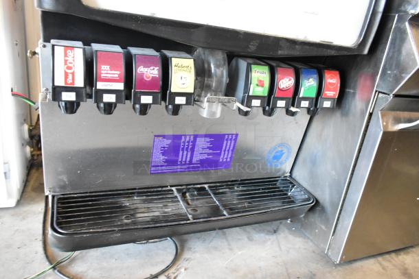 Cornelius ED200-BCHZ stainless steel beverage machine with 8 flavor options, Model: ED200-BCHZ, for commercial use.