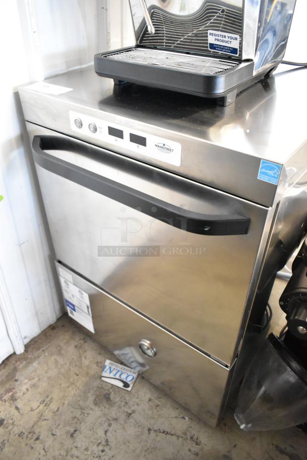 Brand new Mainstreet 541HTUC30 stainless steel undercounter dishwasher, 208/240V, 1 phase, minor scratches, high temp model.