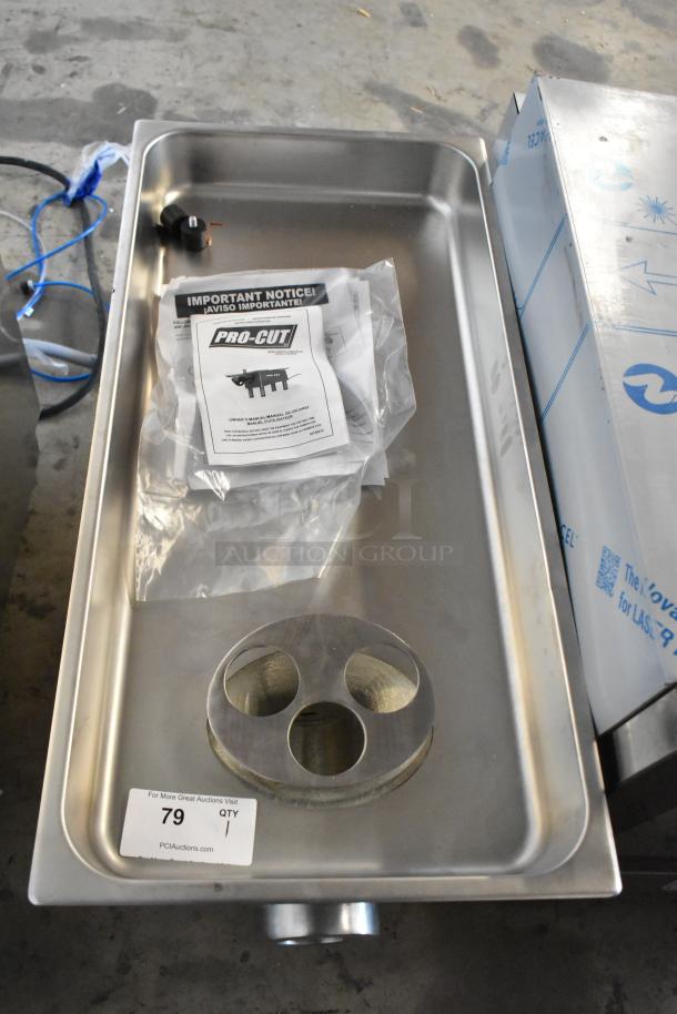 Brand new 2025 Pro-Cut KG-22W #22 electric meat grinder. Includes original manual. Features scratch and dent markings. 120V, 1 Phase.