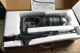 Brand new AvaMIx 928IBHD21 21" immersion blender in original box. Heavy-duty, 1 1/4 hp, variable speed, 120V.