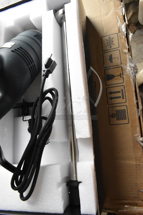 Avantco AvaMIx 928IBHD21 21" immersion blender, 1 1/4 hp, new, boxed. Scratch and dent condition. 120V, 1 phase.