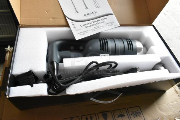 10 Brand New AvaMIx 928IBHD21 21" Heavy-Duty Variable Speed Immersion Blenders; 1 1/4 hp, 120V, packed in box.