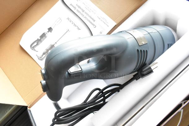 10 new AvaMIx 928IBHD21 21" heavy-duty immersion blenders, 1 1/4 hp, 120V, in original packaging with manual.