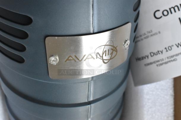 Brand new Avamix 928IBHD21 immersion blender, 21", 1 1/4 hp, 120V. Features durable design, branded metal label.