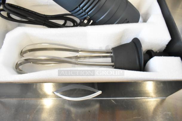 10 brand new AvaMix 928IBHDW10 heavy-duty immersion blenders with 10" whisk, 1 1/4 hp, 120V, in packaging, variable speed.