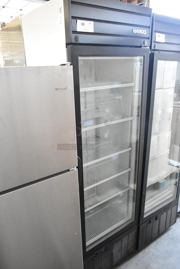 2019 Habco SE18 Metal Commercial Single Door Reach-In Cooler with poly coated racks. 115 Volts, 1 Phase. Model SE18.