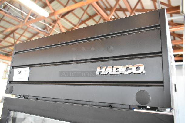 2019 Habco SE18 Metal Commercial Single Door Reach In Cooler with logo, poly coated racks, 115V, 1 Phase.