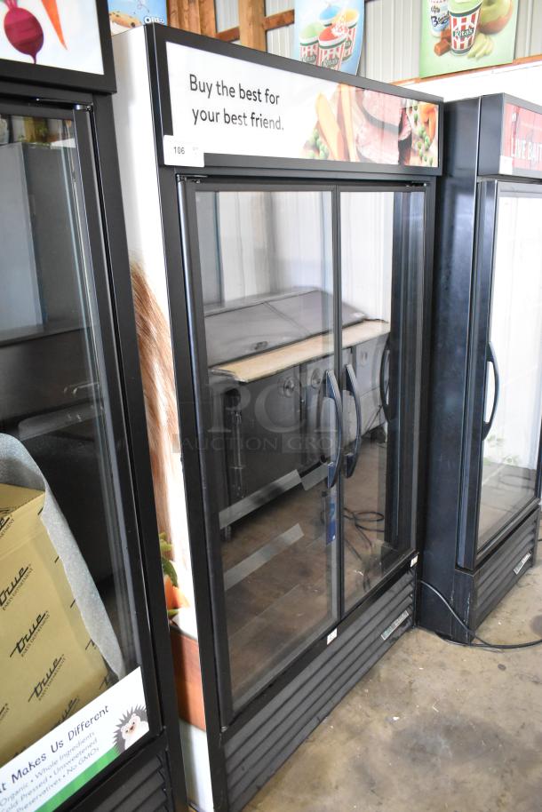 True Metal Commercial 2 Door Cooler Merchandiser with metal shelves, 115V, 1 phase. Glass doors, excellent condition.