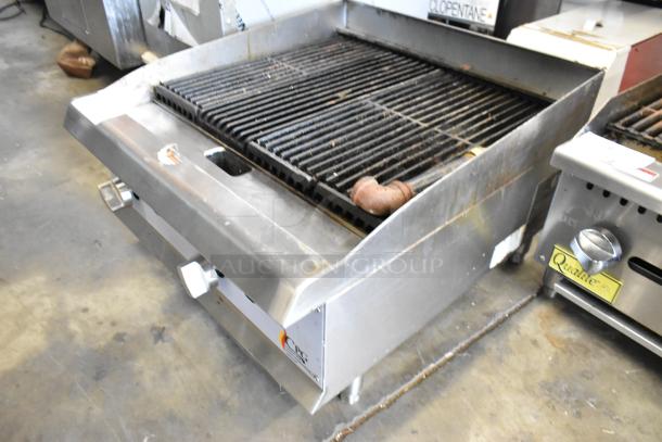 2021 Cooking Performance Group 351CRCPG24NL Stainless Steel Commercial Charbroiler Grill, 80,000 BTU, natural gas, good condition.