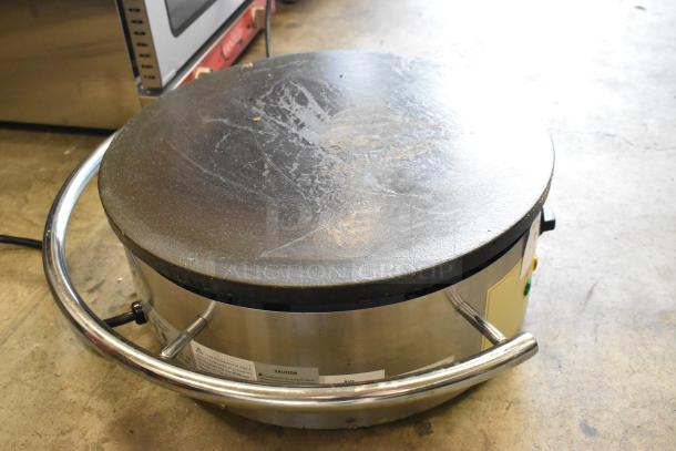 Carnival King 382TCMPT16A stainless steel countertop crepe maker. Features durable build, 120 volts, 1 phase.