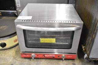 Avantco 177CO14 stainless steel commercial countertop convection oven, electric-powered, 120 volts, 1 phase.