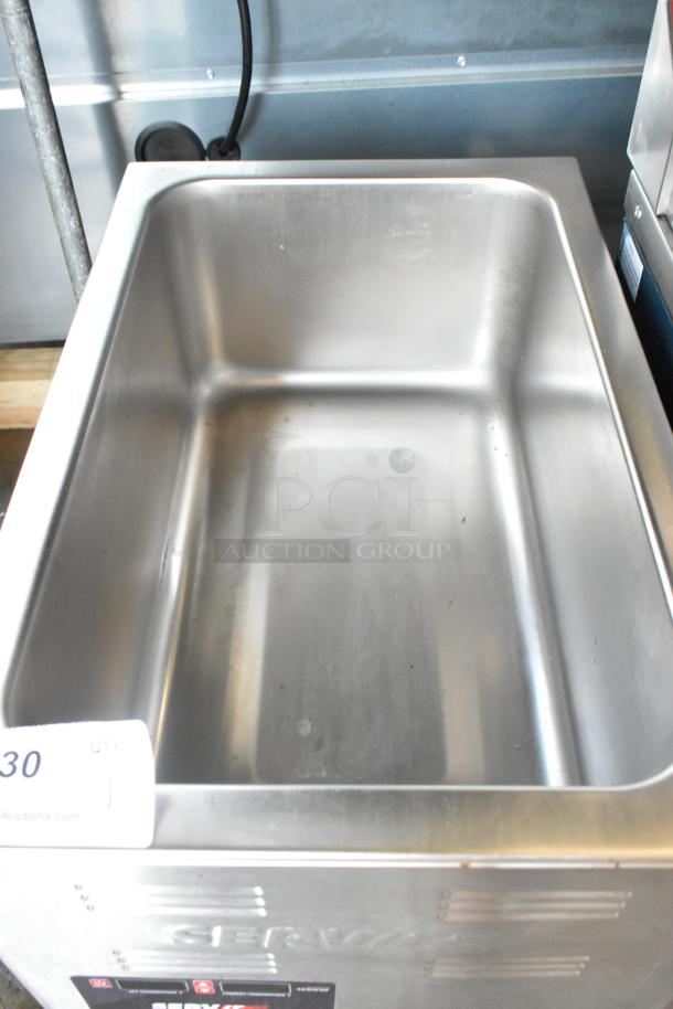 BRAND NEW ServIt 423FW150 electric food warmer, 12"x20", digital controls, 120V. Minor scratches visible.
