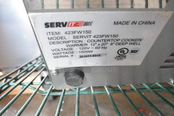 BRAND NEW! 2024 ServIt 423FW150 countertop food warmer, 12"x20", 1500W, digital controls, scratch and dent, 120V, 1 phase.