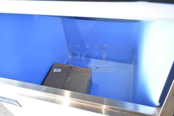 Brand new Avantco 194BIN27530 30" ice storage bin, 375 lb capacity, scratch and dent condition, interior view.