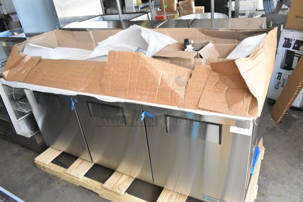 Brand new 2025 True TSSU-72-30MB-ST-HC stainless steel sandwich salad prep table. Scratch and dent. 115V, 1 phase.