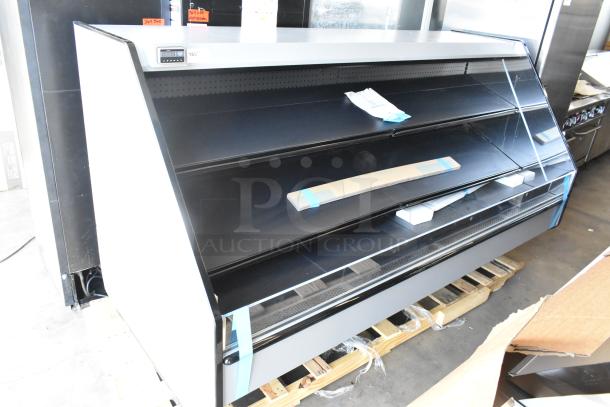 Brand new 2022 Hill Phoenix metal merchandiser display case, Model 288856PF8R51, 115 volts, 1 phase, scratch and dent.