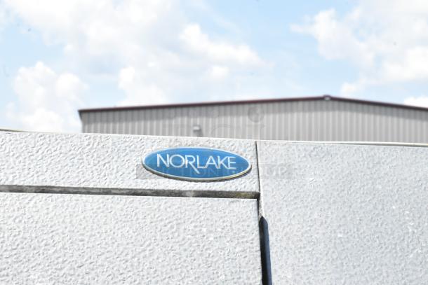 Norlake walk-in freezer box, features Tecumseh AW613ET-111-J7 compressor and CPF060DC-A condenser, in working condition.