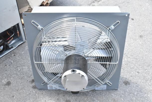 BRAND NEW Canarm SD180411 18" wall exhaust fan in scratch and dent condition, 3,200 CFM, 1/3 hp, 1 phase, 1-speed.