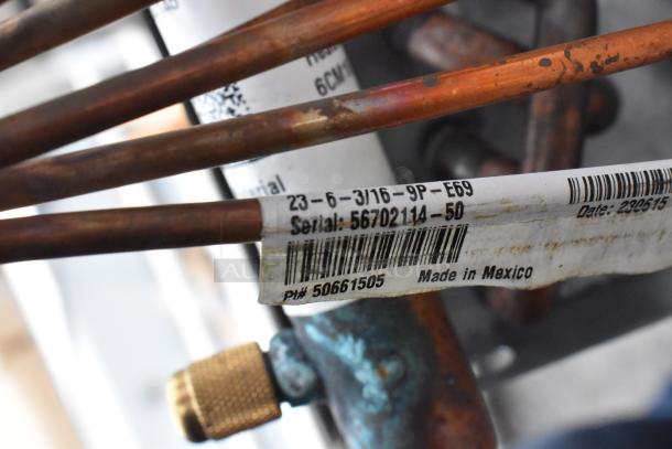 Brand new 2023 evaporator coil model 23-6-3/16-9P-E69, serial 56702114-50, made in Mexico.