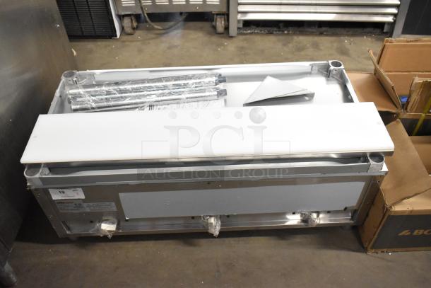 Brand new ServIt 423EST3WO stainless steel electric steam table, three-pan capacity, adjustable undershelf, 120V, 1 phase.