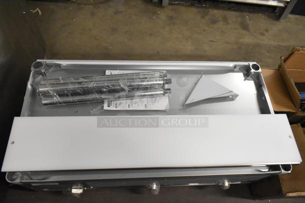 Brand new ServIt 423EST3WO stainless steel electric steam table, 3 pan open well, with adjustable undershelf, 120V, 1 phase.