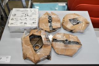 5 brand new Robot Coupe dicing and slicing attachments in original packaging. Includes model 27114W, 28004W, 28118, 28119, 28196W.
