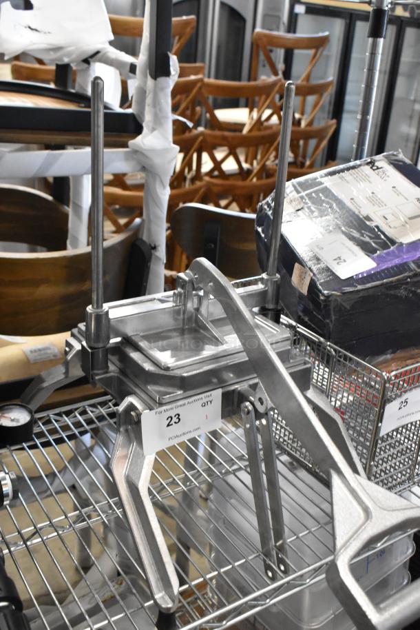 Brand new Nemco 55650 Easy Lettuce Kutter, scratch and dent condition, on metal shelving with label tag showing item number 23.