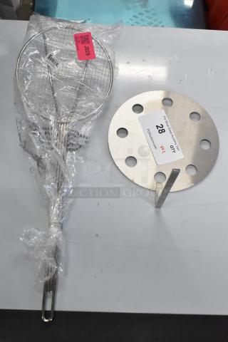 Brand new SLSKR713 skimmer and stainless piece. Skimmer in packaging, stainless piece with six holes. Scratch and dent condition.
